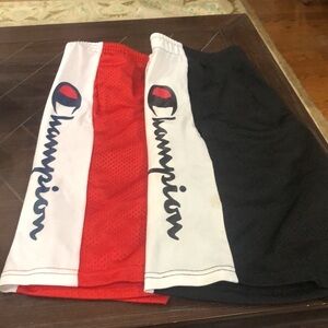 Champion boys shorts in black & red